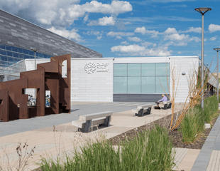 Photo of the exterior of Calgary Public Library's Quarry Park location.