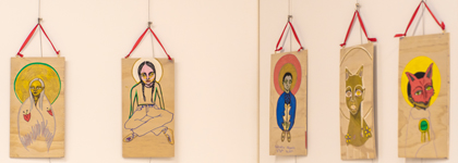 A photograph of Indigenous art 