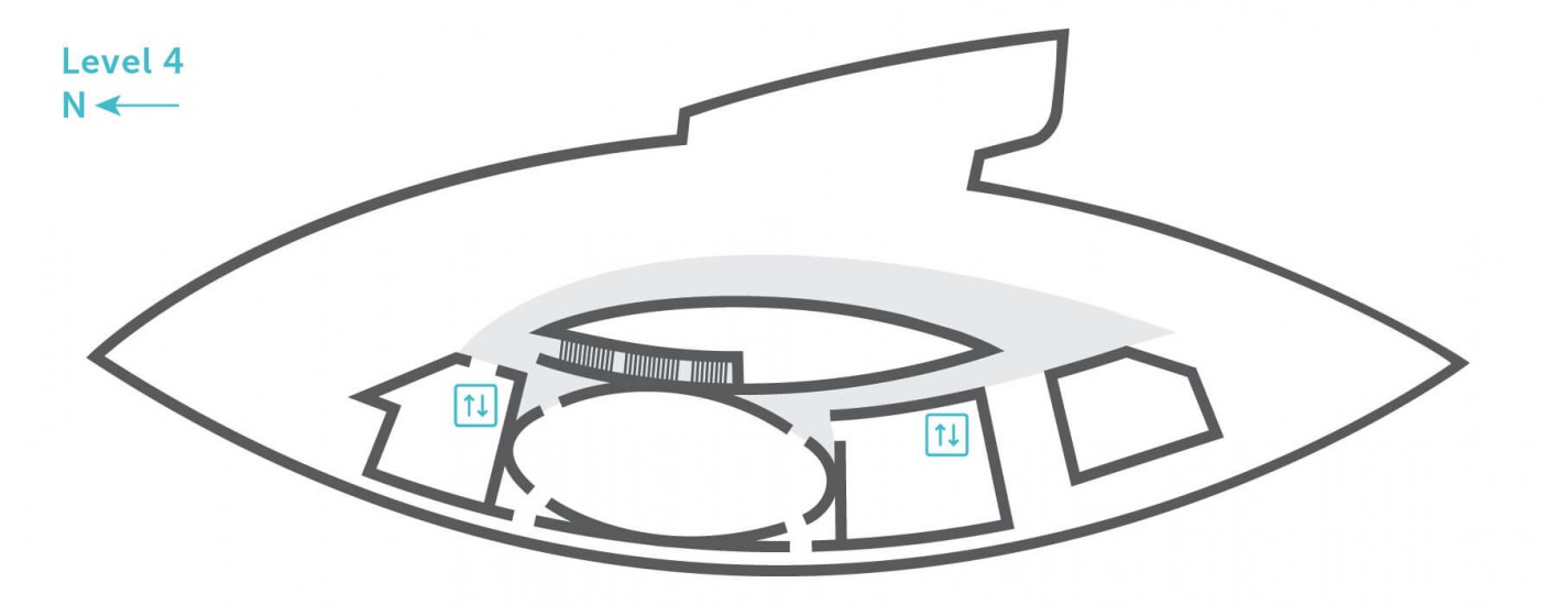 A map illustration of Level 4 at Central Library.