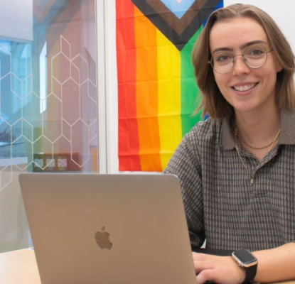 Photograph of Calgary Public Library's 2024 Historian in Residence, Tess McNaughton.