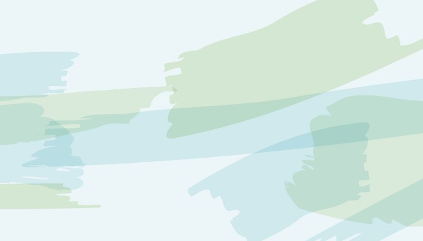 Graphic of green and blue water colour strokes and an illustration of a person and brain on the left side. 