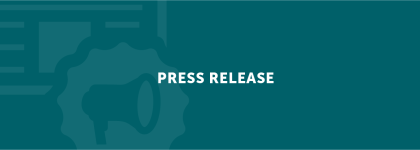 A green banner with the words Press Release in the center with an icon of a bullhorn in the background.
