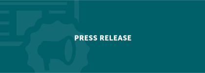 A green banner with the words Press Release in the center with an icon of a bullhorn in the background.