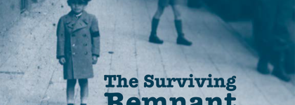 A boy in early 1900 period clothing stands on the street with the title The Surviving Remnant