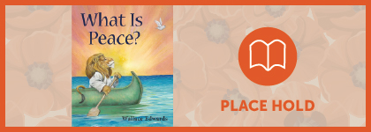 Book cover of “What Is Peace?” shown beside a “Place Hold” button.