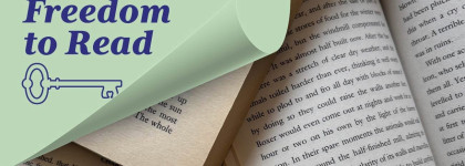 open pages freedom to read key outline, green page and open books