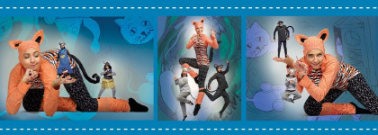 Back Tots banner featuring a person dressed up as a cat