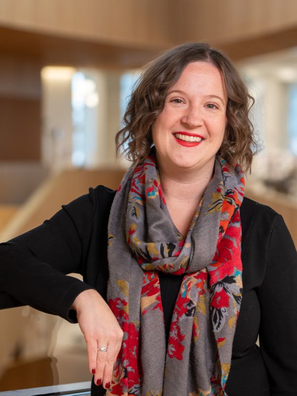 An image of Sarah Meilleur at Central Library. 